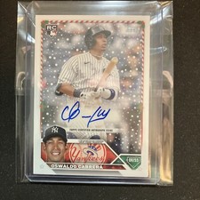 2023 Topps Holiday SSP Oswaldo Cabrera Rookie Auto