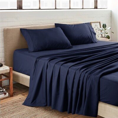 1800 Series 4 Piece Bed Sheet Set Hotel Luxury Ultra Soft Deep Pocket Sheets Set