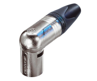 NEUTRIK NC3MRX 3-Pin Right Angle XLR Male Cable Mnt - Nickel/Silver