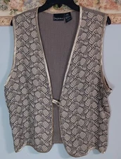 Antthony Mark Hankins 12 Vintage Beige Classic 90s Retro Business  Event Vest