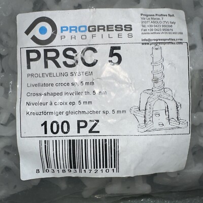 PROGRESS PROFILES, Tile Leveling System, 2 Bags, 100 pieces, Each, 3/16 ￼