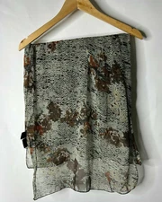 Cejon Rectangular Chiffon Multicolor Scarf 20" Lenght EUC Women's One Size