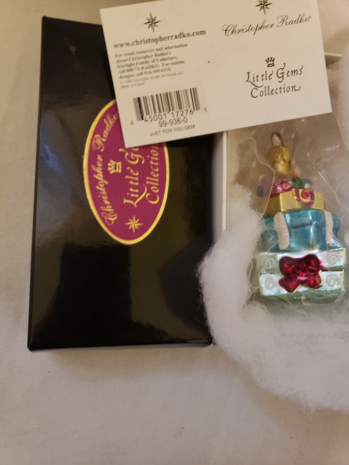 Christopher Radko Ornament, Little Gems Collection, Just For You Gem eBay