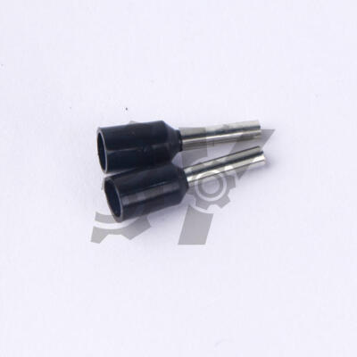 100Pcs Wire Crimp Cord End Terminal Insulated Ferrule Black 14AWG E2508 2.5mm² #