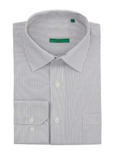 DTI BB Signature Mens Modern Classic Fit 2 Ply Pure Cotton Striped Dress