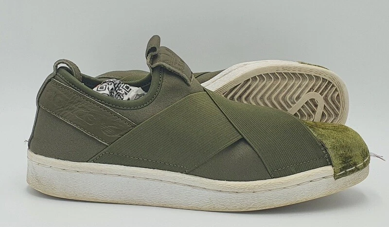 Adidas superstar slip on green sales