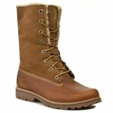 SCARPE SCARPONI STIVALE BAMBINO TIMBERLAND 50919 PELLE MARRONE ORIGINALE AI NEW