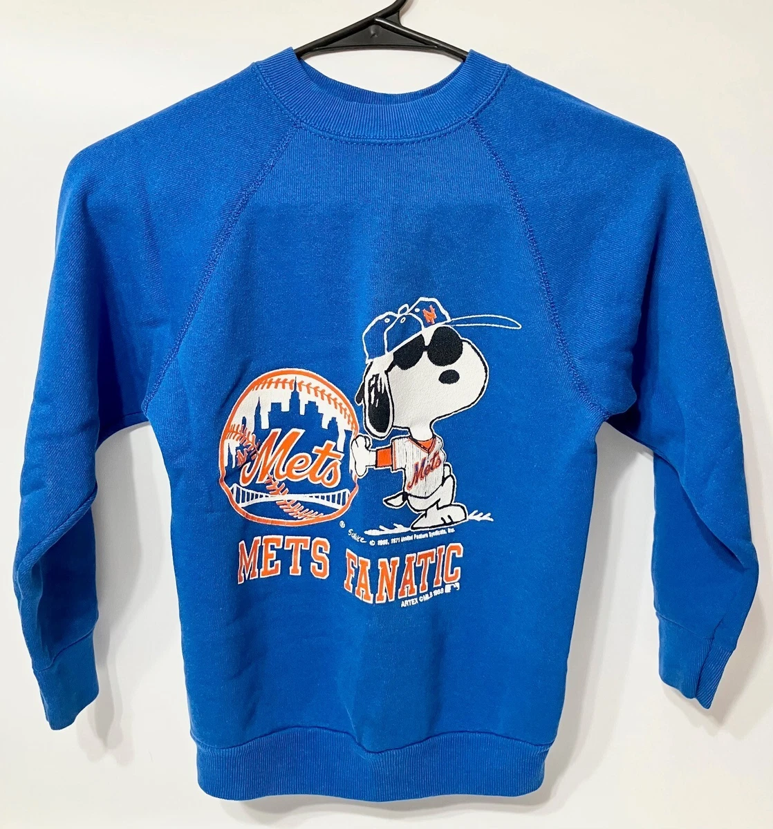 Vintage 1988 MLB NY Mets Baseball Crew Neck Charles Schulz Snoopy