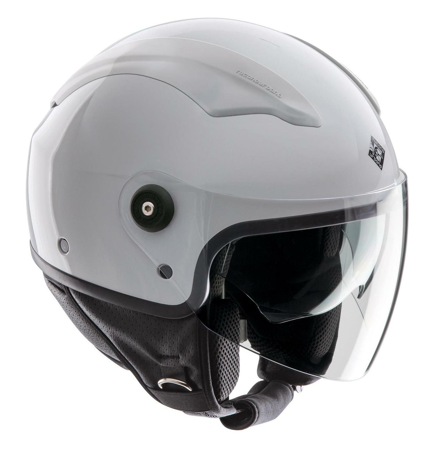 Casco demi-jet El'Top Bianco Lucido Tucano Urbano Taglia S