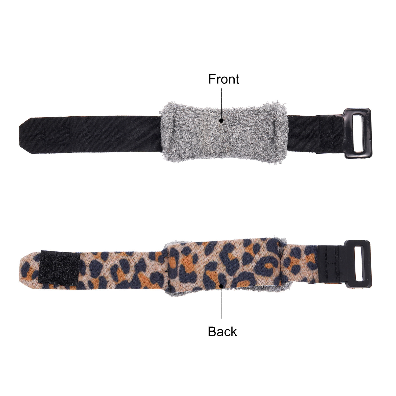 Guitar Mute Wrap Band 7.1x0.9 Inch Noise Reducer Orange Black Spots