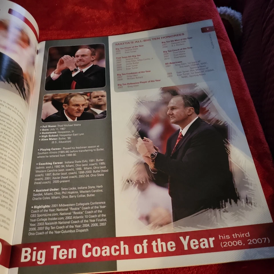 March 6, 2011 Ohio State vs. Wisconsin Basketball Program David Lighty - Image 4 of 4