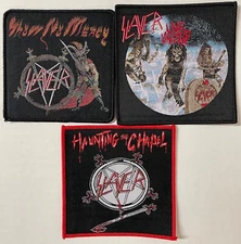 SLAYER Patches (set of 3) Woven Sew On Battle Jacket Patch Vest Thrash Metal