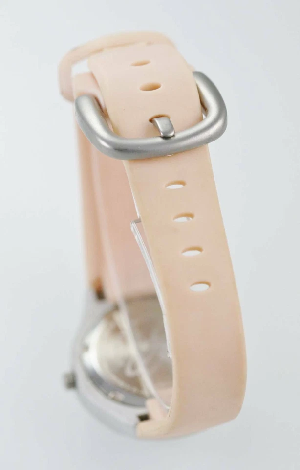 Ocean Pacific Orologio Donna Rosa Acciaio Inox Argento Batteria Pesca Gomma 50m - Immagine 2 di 3