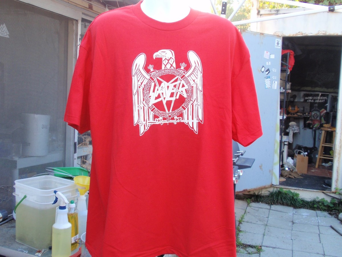 T-shirt Slayer Pentagramme Old School Avec Logo 666 - Taille L - Noir Manches Courtes - Neuf Sans étiquette