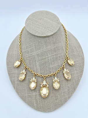 Tommy Bahama Golden Crystal Pineapple Statement Necklace w/Swarovski Crystals