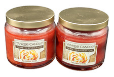 Yankee Candle Home Inspiration Caramel Swirl Small Candles Lot Of 2 New