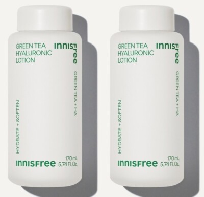 Innisfree Green Tea Hyaluronic Lotion 170ml * 2EA Moisturize Daily Skincare