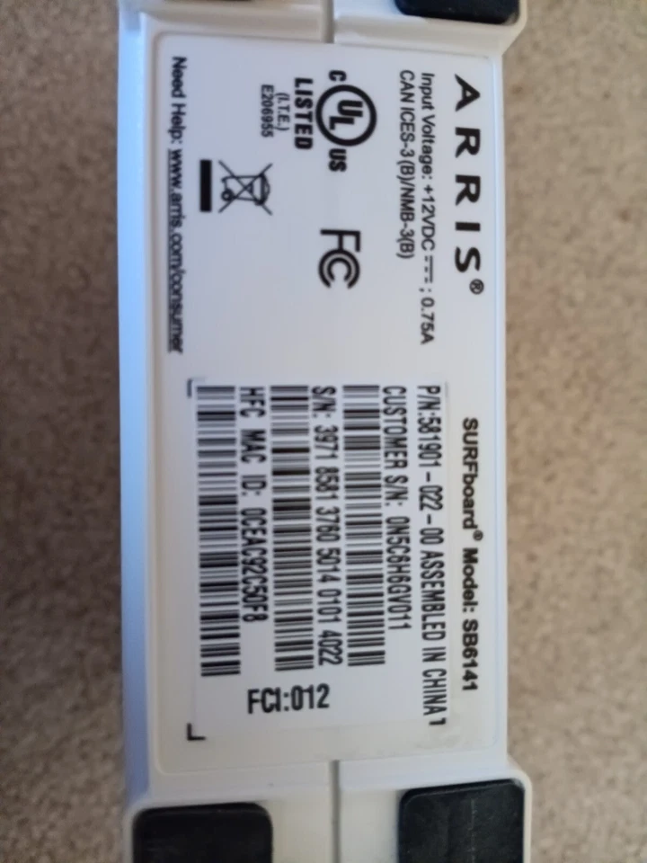 arris surfboard sb6141 cable modem - Image 4 of 4