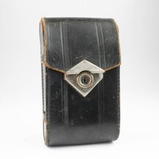 Unbranded - Brown Leather Case Bag for Folding Camera 6.75" x 1.5" x 4"