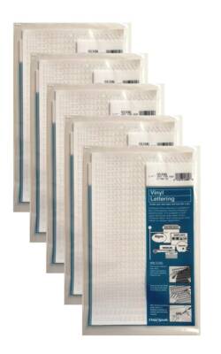 Chartpak 1/4-inch White Stick-on Vinyl Numbers (01106), 5 PACKS