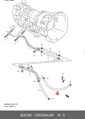 Genuine OE Hose Assembly Windshield Washer 2293364J30 for Suzuki 