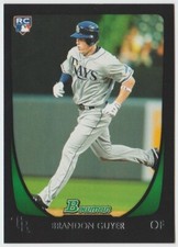 2011 Bowman Draft Baseball #43 Brandon Guyer RC - Tampa Bay Rays