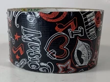 I Heart Music Themed Duck Brand Duck Tape 1.88”