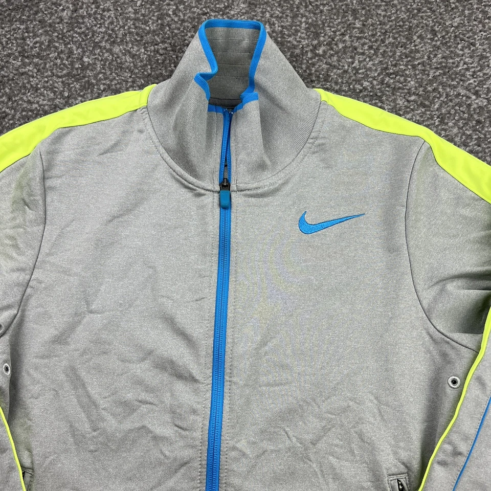 Куртка мужская Nike Rafa Nadal маленькая серая синяя лаймовая австралийская открытая Dri Fit на молнии - Изображение 3 из 4