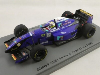 Miniature Spark 1/43 Simtek S951 N°11 GP Monaco 1995 - Domenico Schiattarella
