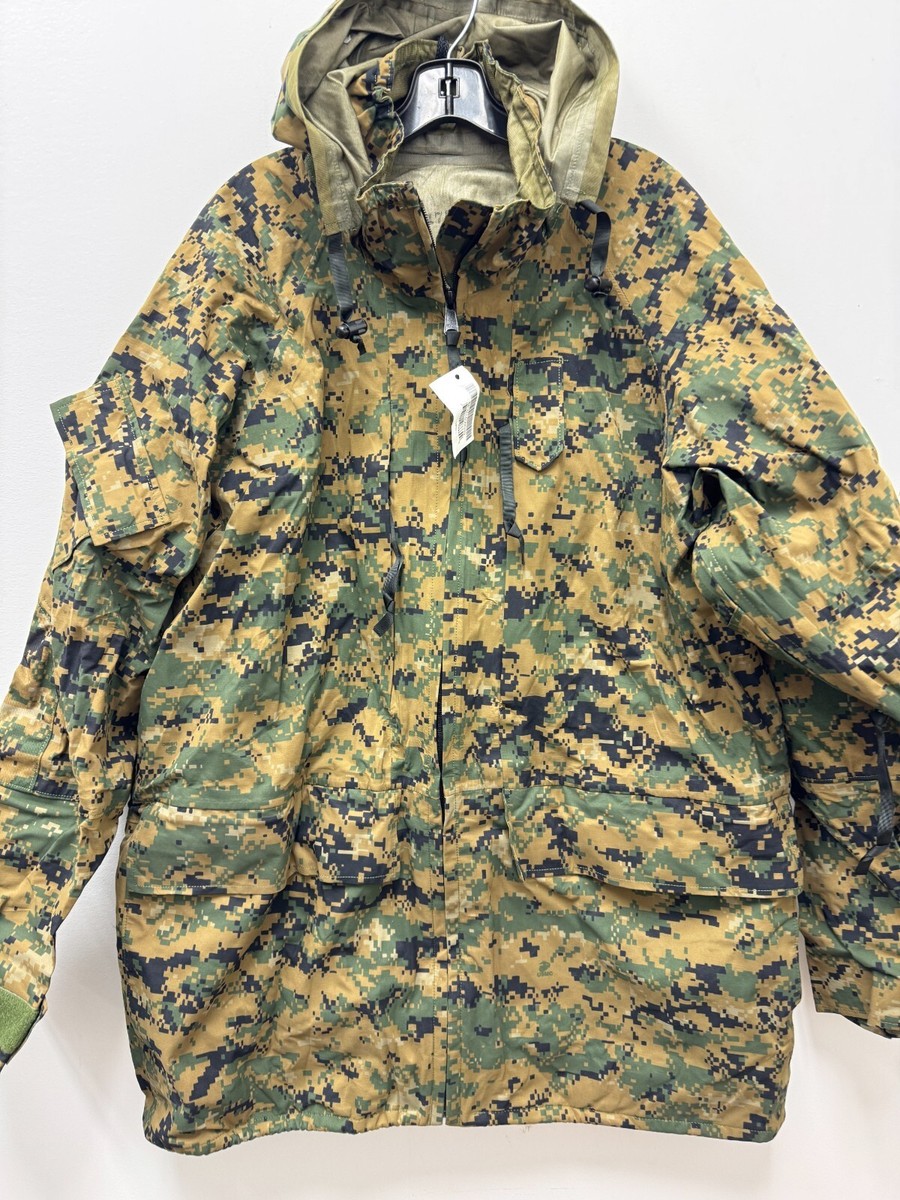 New Genuine Usmc Apecs Gore Tex Digital Marpat Cold Weather Parka