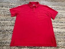 Duluth Trading Co Polo Shirt Mens Size XL Red Trim Fit Short Sleeve Pocket