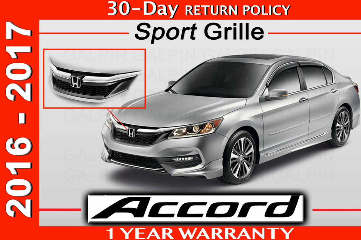 Genuine OEM Honda Accord 4DR Sedan Sport Grille Trim 2016 - 2017