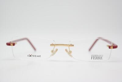 Gianfranco Ferre GF13801 Gold Red Rimless Eyeglass Frame New