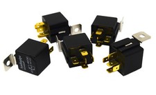 5 Pcs 12v 5 Pin SPDT 30/40 Amp Relay Socket Metal Tab Auto Marine Audiopipe