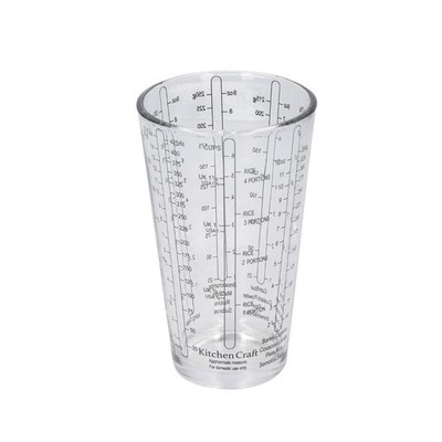 KitchenCraft Glas 425 ml Messbecher für trockene und nasse Waren 5 Messeinheiten