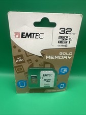 EMTEC 32 GB Class 10 Gold Memory Card For Digital Cameras Factory Sealed New
