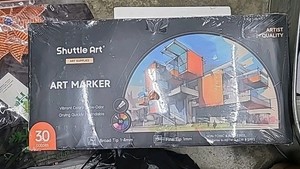 Shuttle Art 30 Colors Permanent Markers, Fine Point, Assorted Colors, Works on P