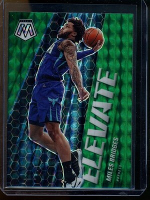 2020-21 Panini Mosaic Miles Bridges Elevate Mosaic Green Charlotte Hornets #21