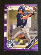Hudson Head 2019 Bowman Prospect 1st Purple Parallel /250 Padres 