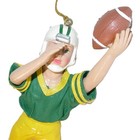 Vintage FOOTBALL Player CHRISTMAS Ornament Green Bay Packers Uniform Green Gold — photo 4