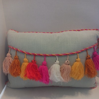 Tk Maxx Halloween Tufted Cushion Tassel Oblong by Sweet Street New