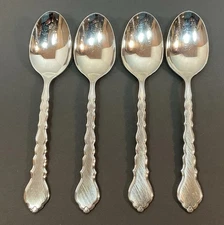 4 Oneida Community SATINIQUE Stainless Place Soup Spoons 6 7/8" Set of 4