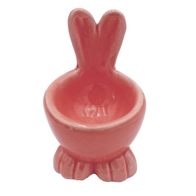 Ostern Keramik Eierbecher mit Hasenohren - rosa