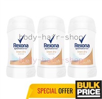 Rexona Women Linen Dry Deodorant Stick Dry Fresh 48H Geruchsschutz 40Ml 3Er Pack
