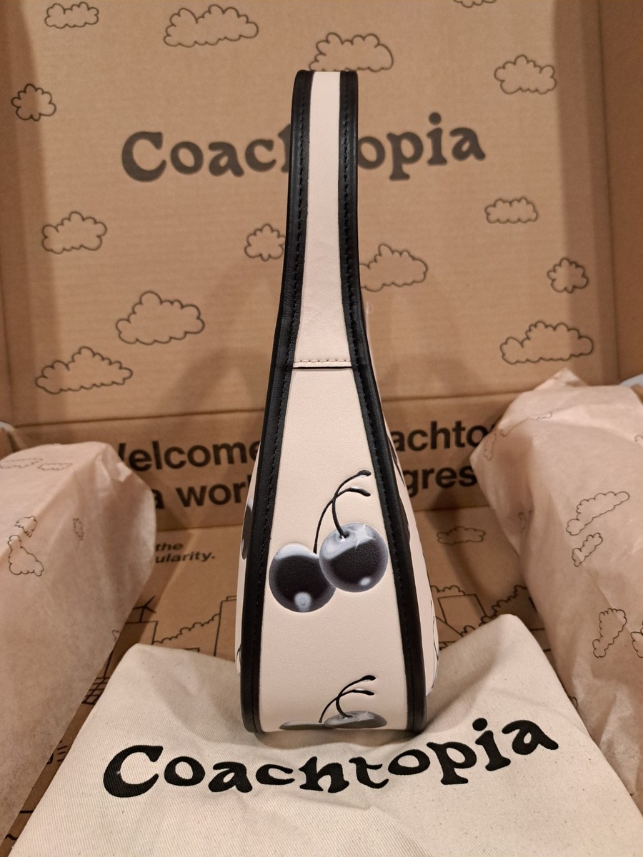 Coach Ergo Cherry Bag in Coachtopia Leather Black/Cloud Multi