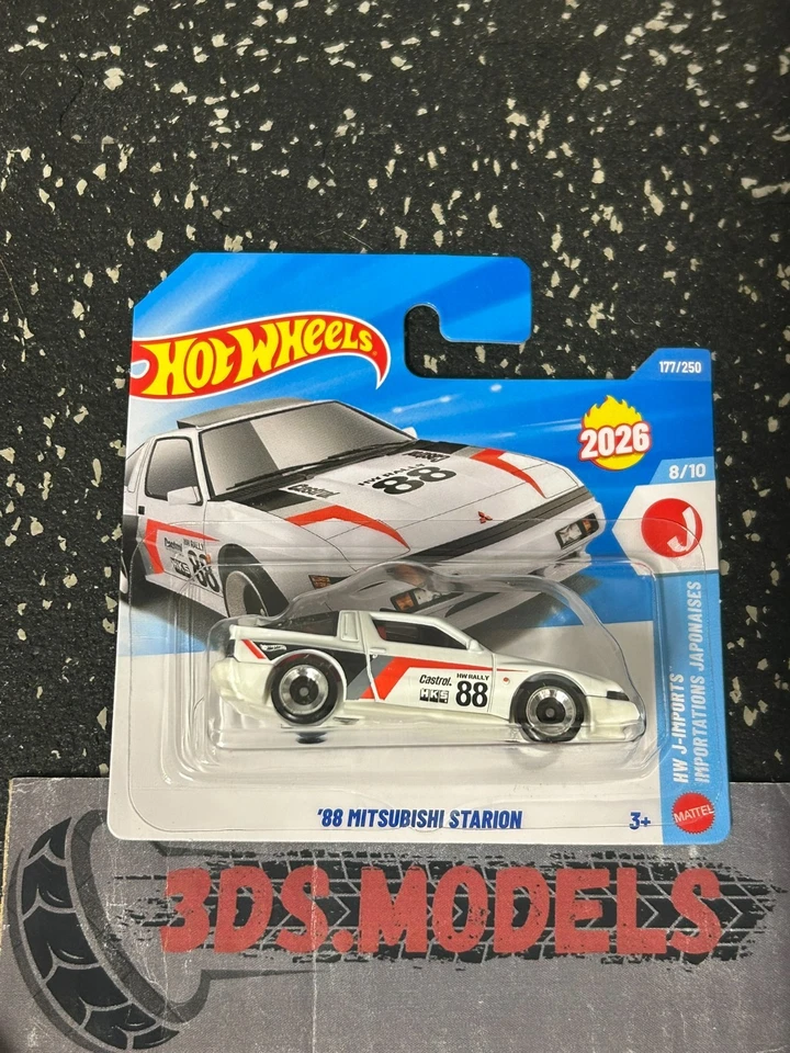 HOT WHEELS 1:64 MITSUBISHI STARION 88 WHITE 2026 J COMBINE POSTAGE - Image 1 of 1