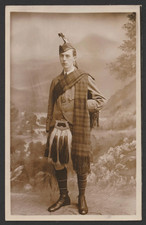 Scottish Soldier Postcard Military Real Photograph