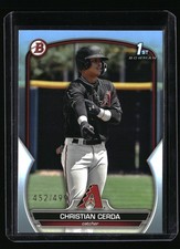 2023 Bowman #BCP-56 Christian Cerda Chrome Prospects Purple Refractors #/250