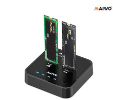MAIWO Dual Bay M.2 PCIe NVMe SSD Docking Station External SSD Duplicator