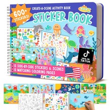Sticker Books for Toddlers 3-5 Years - Toddler 9 x 12 Inches, Purple